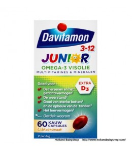 Davitamon Junior 3+ Plus Omega-3 Fish Oil  60 capsules